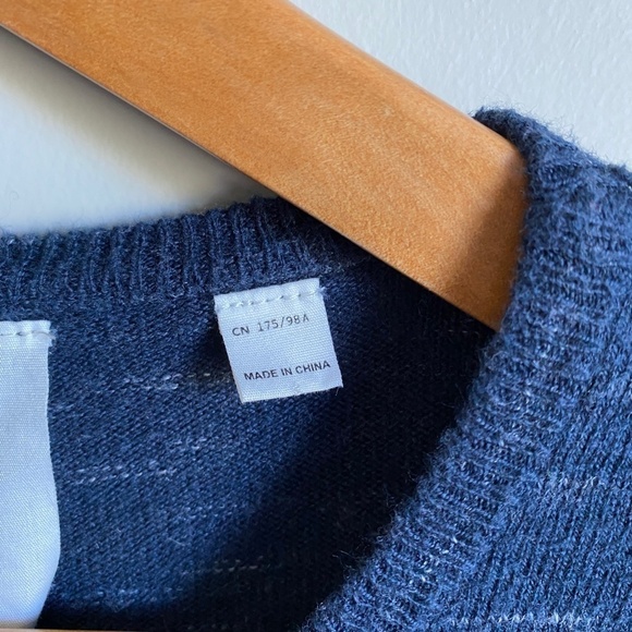 Cheap Monday Stockholm Navy Mens Rad Knit Long Sleeve Lightweight Sweater Medium - Picture 3 of 11